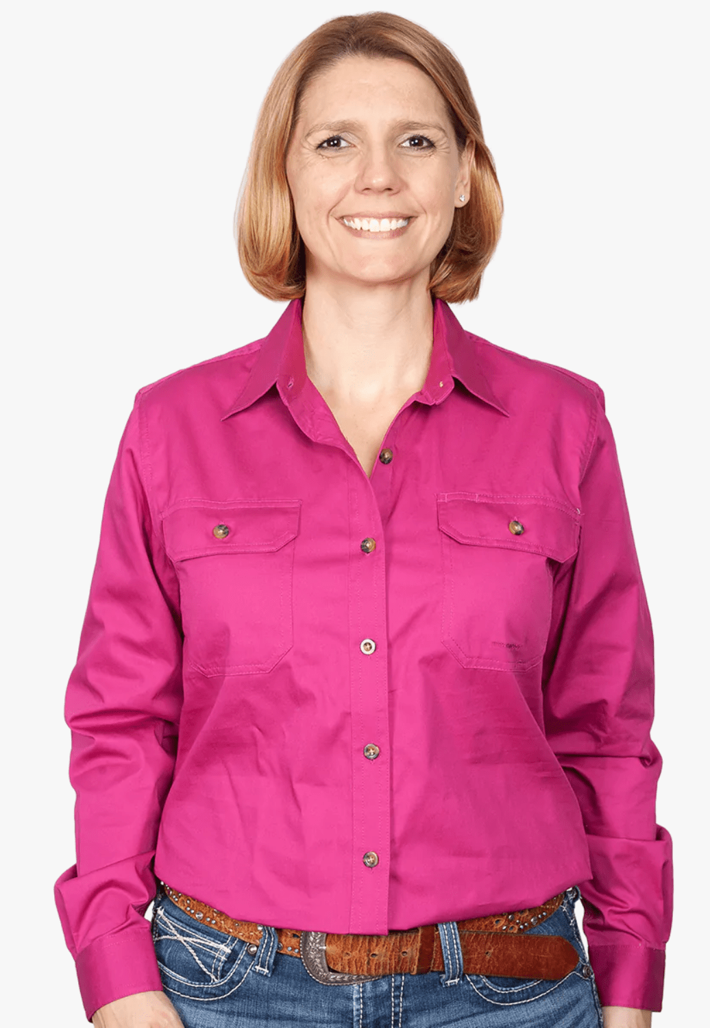 Just Country CLOTHING-Womens Long Sleeve Shirts Just Country Womens Brooke Work Shirt JC50502