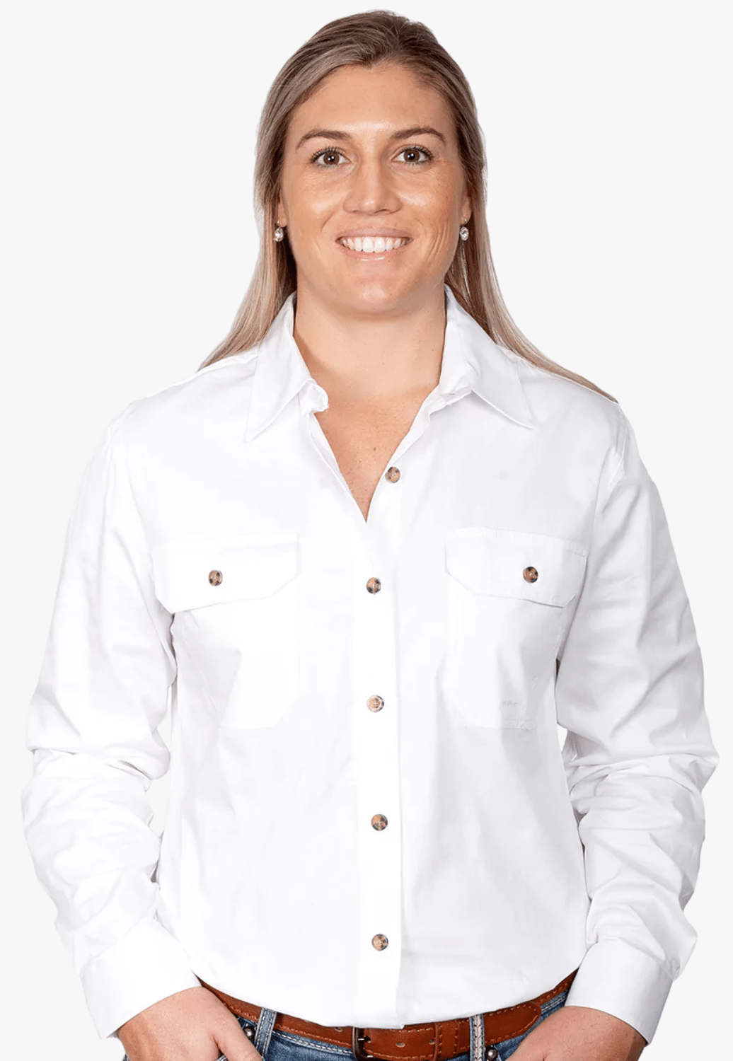 Just Country CLOTHING-Womens Long Sleeve Shirts Just Country Womens Brooke Work Shirt JC50502