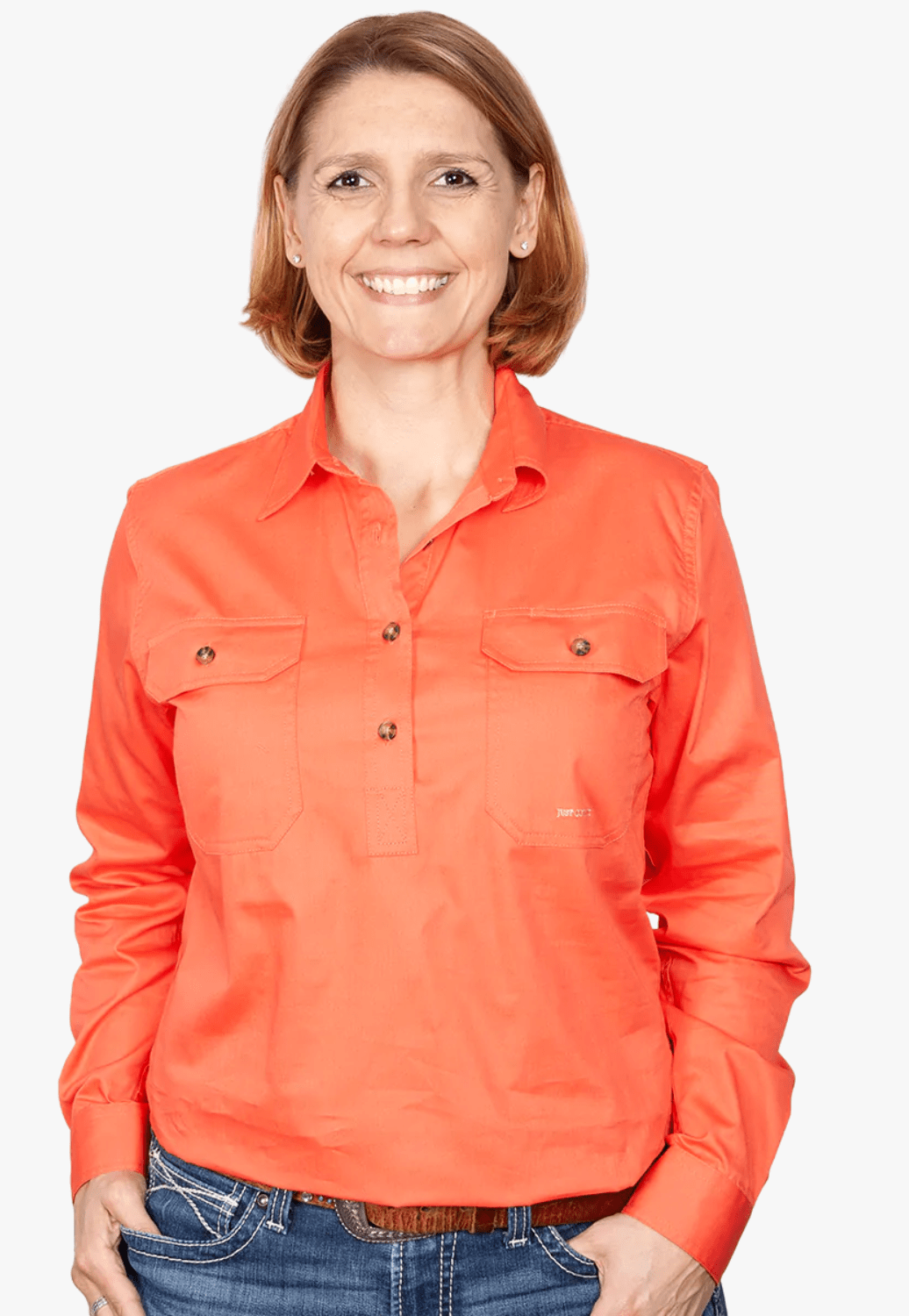 Just Country CLOTHING-Womens Long Sleeve Shirts Just Country Womens Jahna Work Shirt JC50505