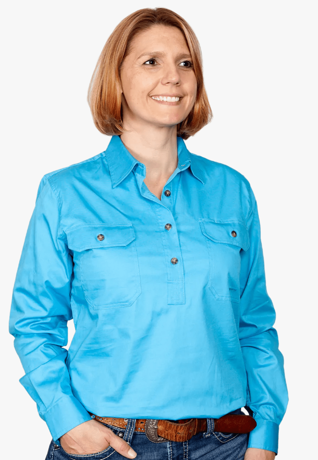 Just Country CLOTHING-Womens Long Sleeve Shirts Just Country Womens Jahna Work Shirt JC50505