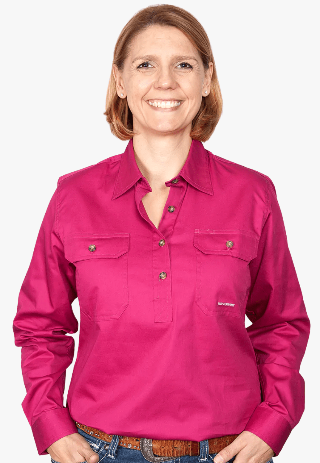 Just Country CLOTHING-Womens Long Sleeve Shirts Just Country Womens Jahna Work Shirt JC50505