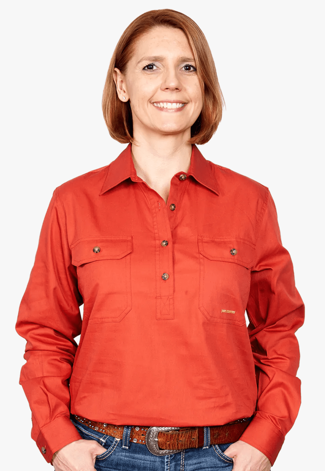 Just Country CLOTHING-Womens Long Sleeve Shirts Just Country Womens Jahna Work Shirt JC50505
