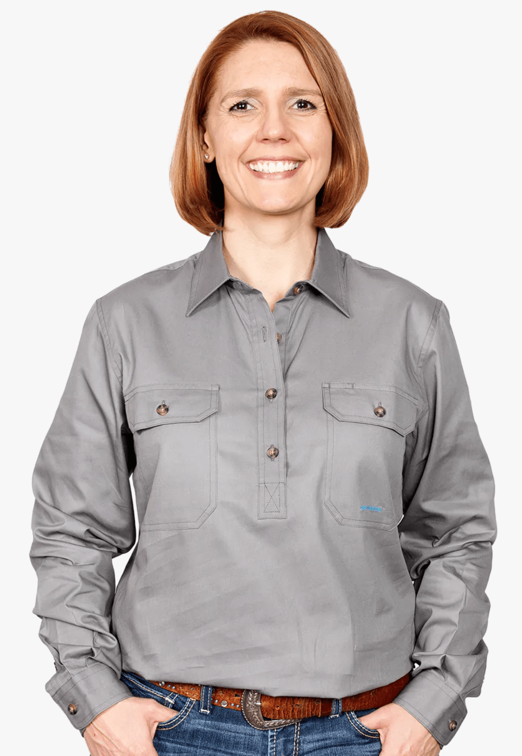 Just Country CLOTHING-Womens Long Sleeve Shirts Just Country Womens Jahna Work Shirt JC50505