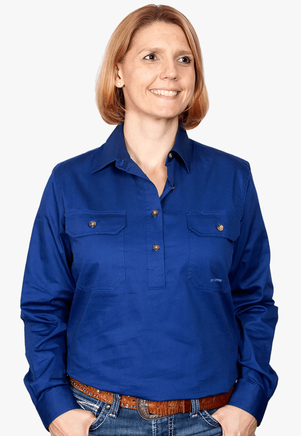 Just Country CLOTHING-Womens Long Sleeve Shirts Just Country Womens Jahna Work Shirt JC50505