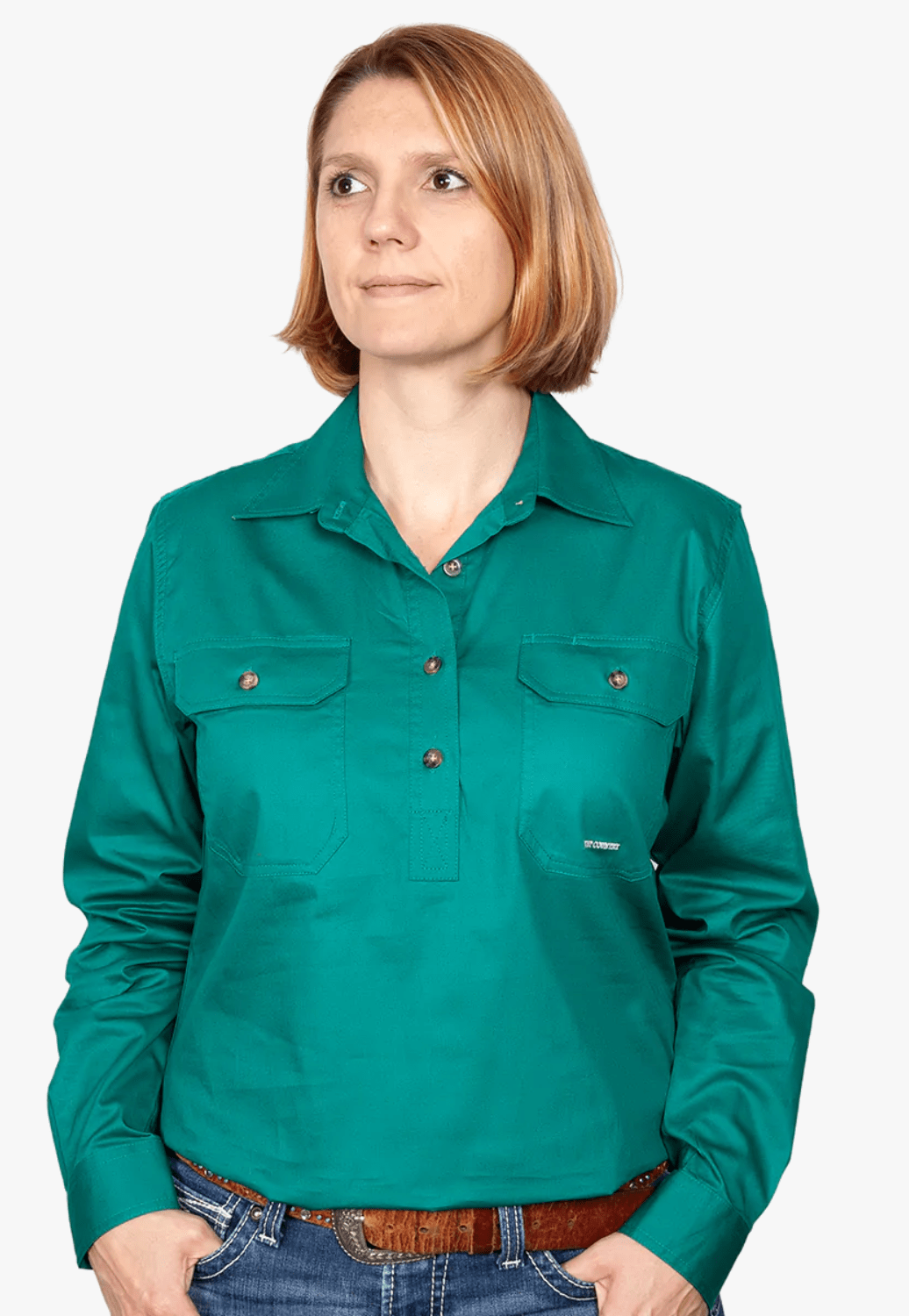 Just Country CLOTHING-Womens Long Sleeve Shirts Just Country Womens Jahna Work Shirt JC50505