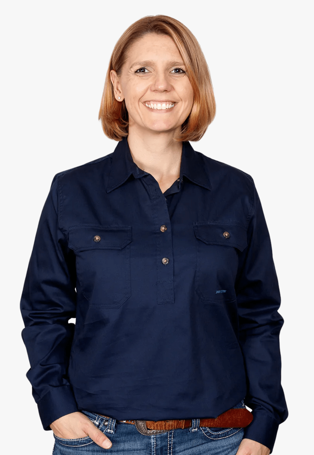 Just Country CLOTHING-Womens Long Sleeve Shirts Just Country Womens Jahna Work Shirt JC50505