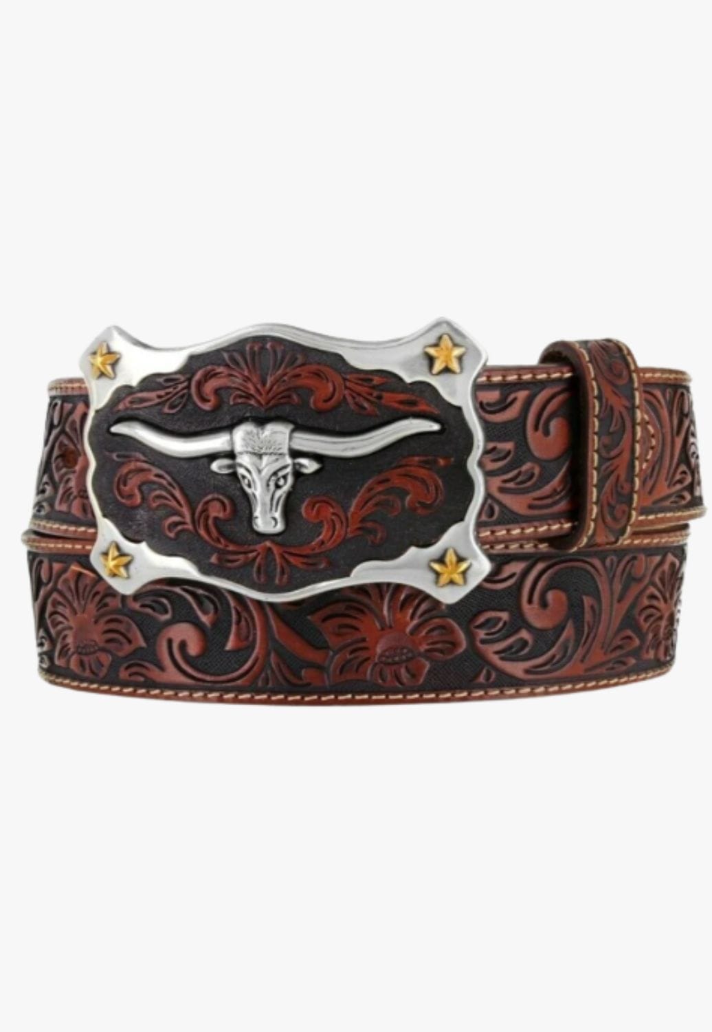 Justin CLOTHING-Mens Belts & Braces Justin Mens Classic Longhorn Belt