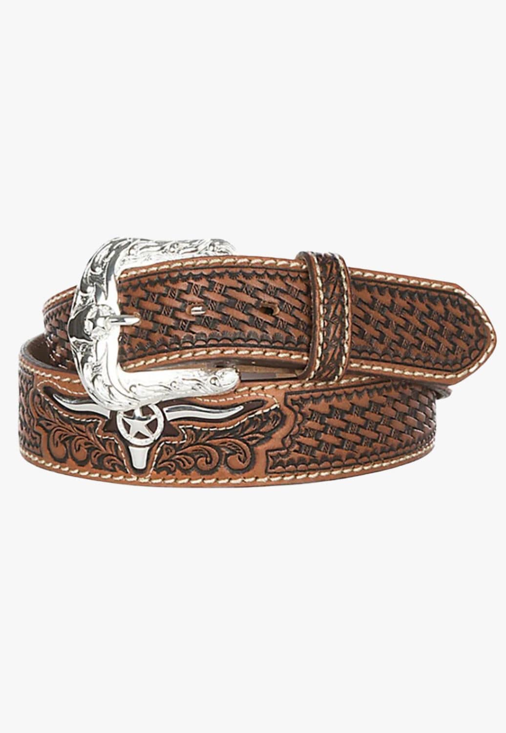 Justin CLOTHING-Mens Belts & Braces Justin Mens Trophy Bull Belt