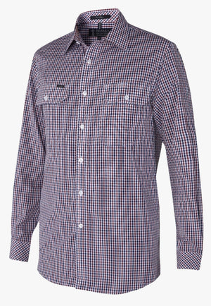 Pilbara CLOTHING-Mens Long Sleeve Shirts Pilbara Mens Check Long Sleeve Shirt