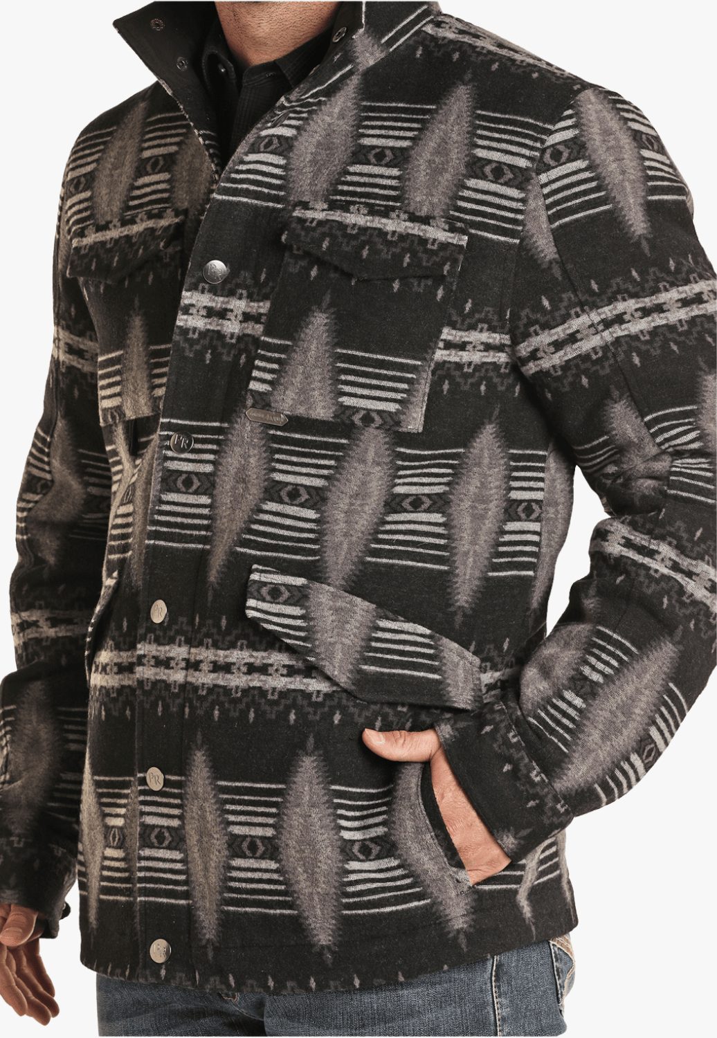 Powder River CLOTHING-Mens Jackets Powder River Mens Aztec Jacket