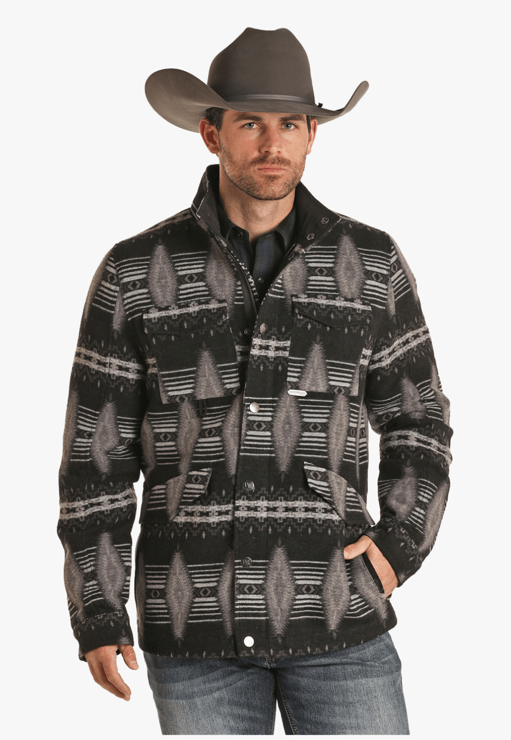 Powder River CLOTHING-Mens Jackets Powder River Mens Aztec Jacket