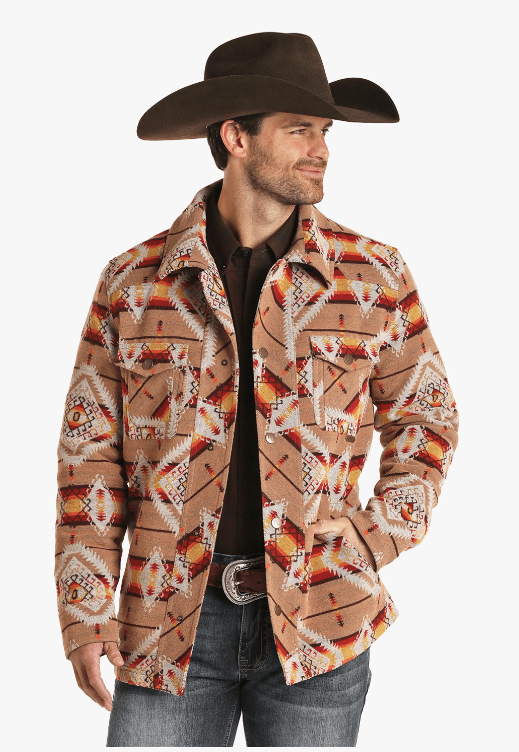 Powder River CLOTHING-Mens Jackets Powder River Mens Aztec Jacket