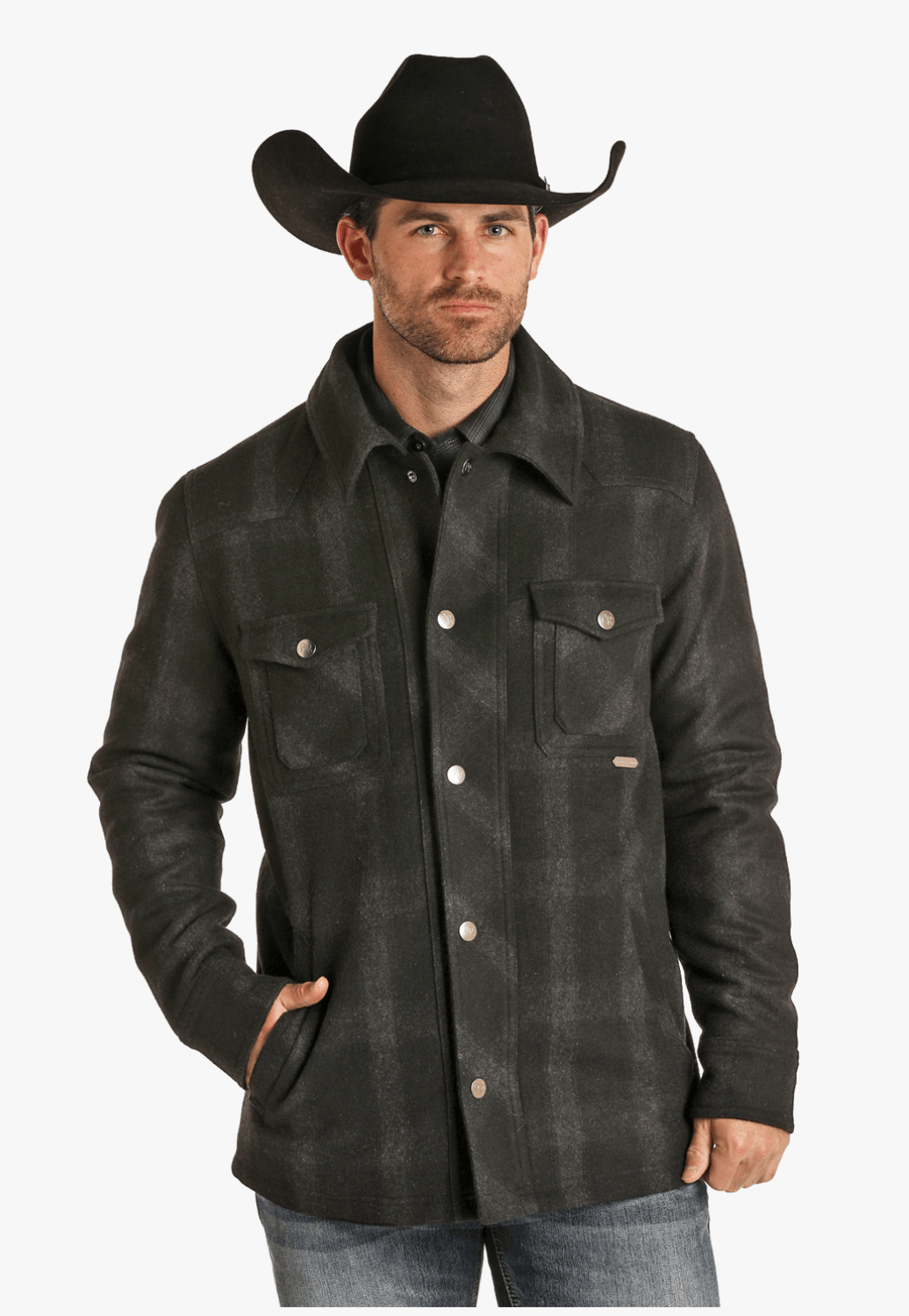 Powder River CLOTHING-Mens Jackets Powder River Mens Plaid Jacket