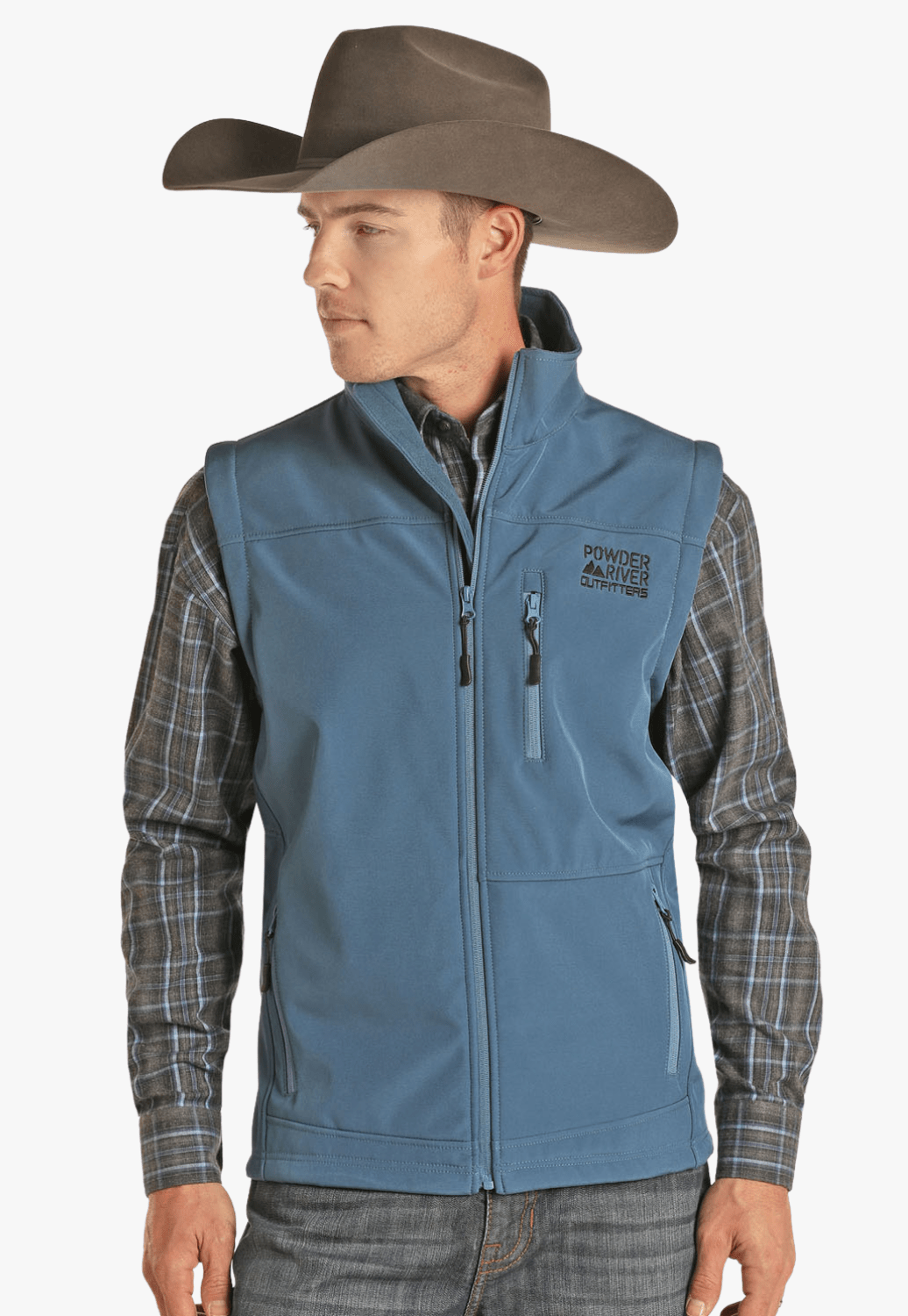 Powder River CLOTHING - Mens Vests Powder River Mens Softshell Vest