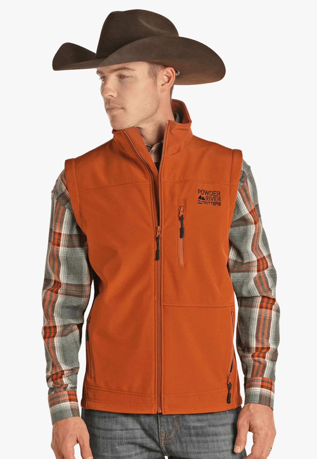 Powder River CLOTHING - Mens Vests Powder River Mens Softshell Vest