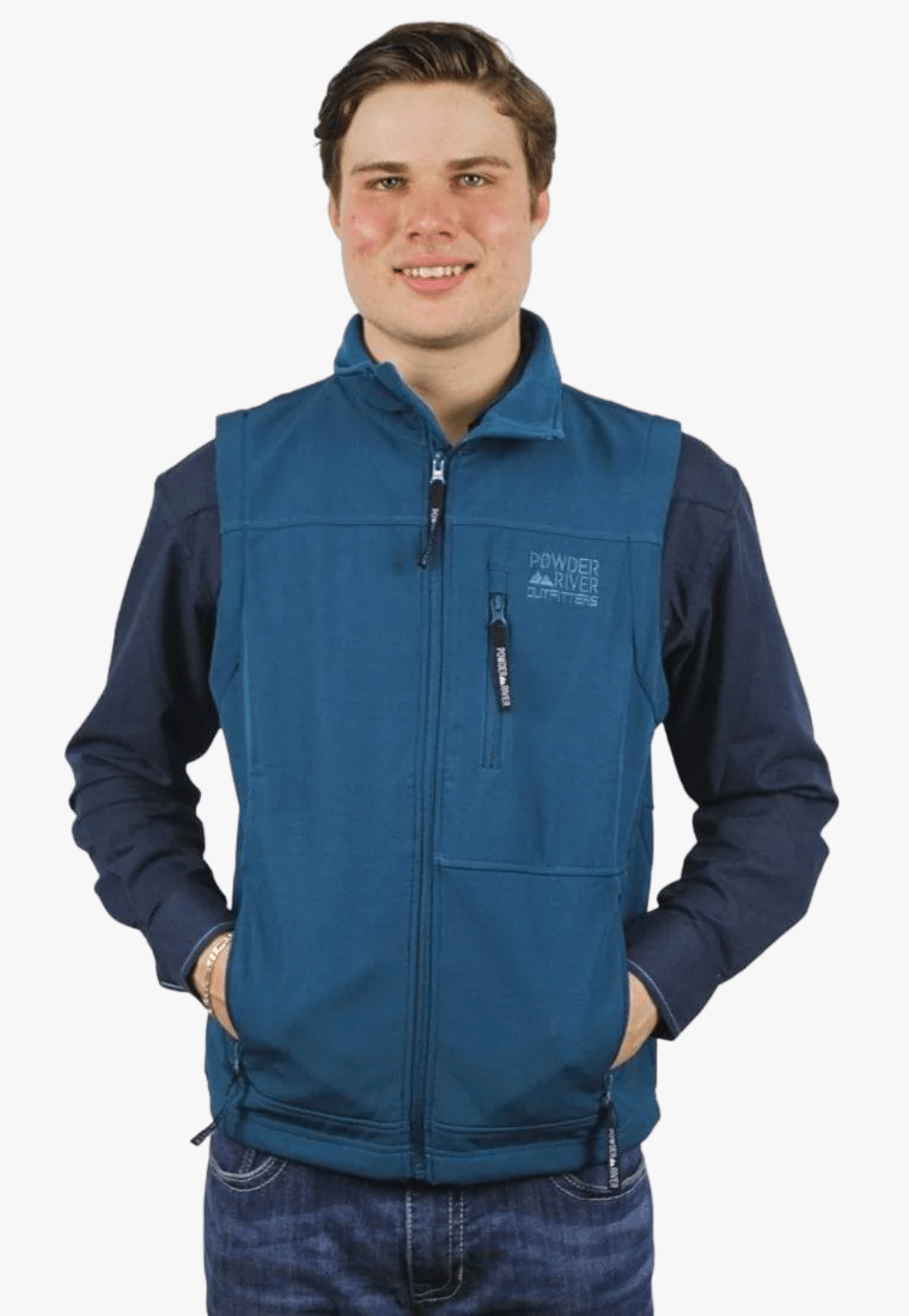 Powder River CLOTHING-Mens Vests Powder River Mens Softshell Vest