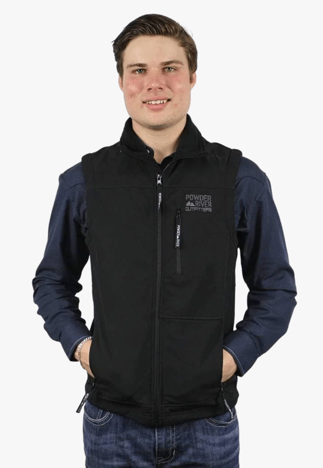 Powder River CLOTHING-Mens Vests Powder River Mens Softshell Vest