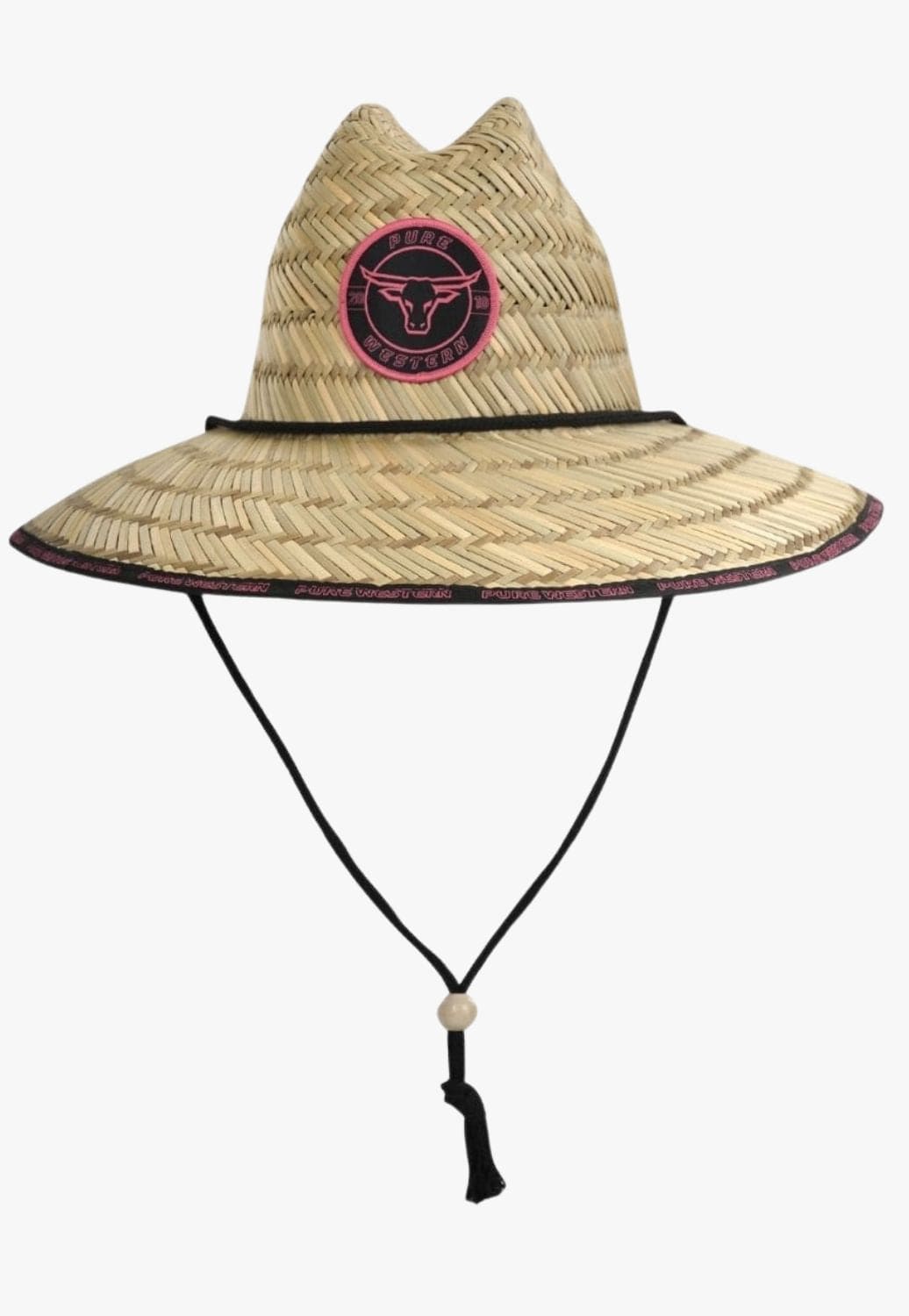 Pure Western HATS - Straw OSFA / Fuschia Pure Western Kids Rodeo Print Straw Hat