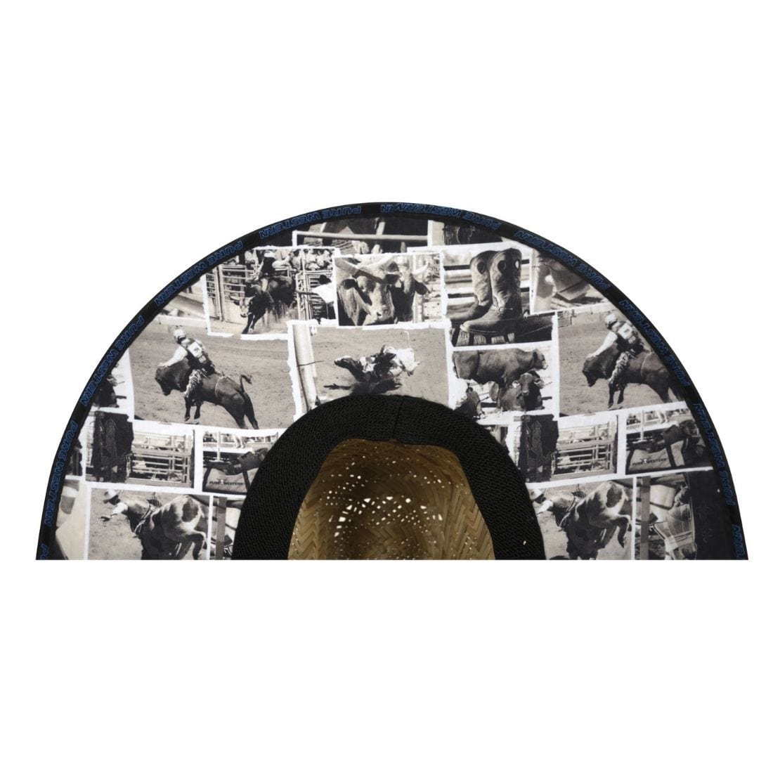 Pure Western HATS - Straw OSFA / Royal Blue Pure Western Kids Rodeo Print Straw Hat