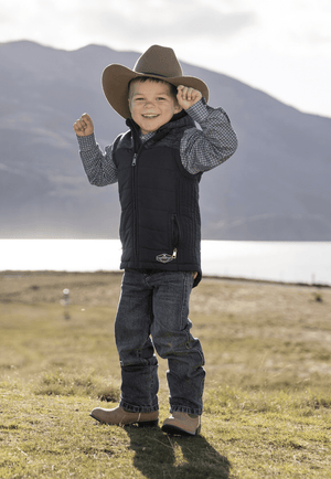 Pure Western CLOTHING-Boys Jackets Pure Western Boys Morrison Puffer Vest