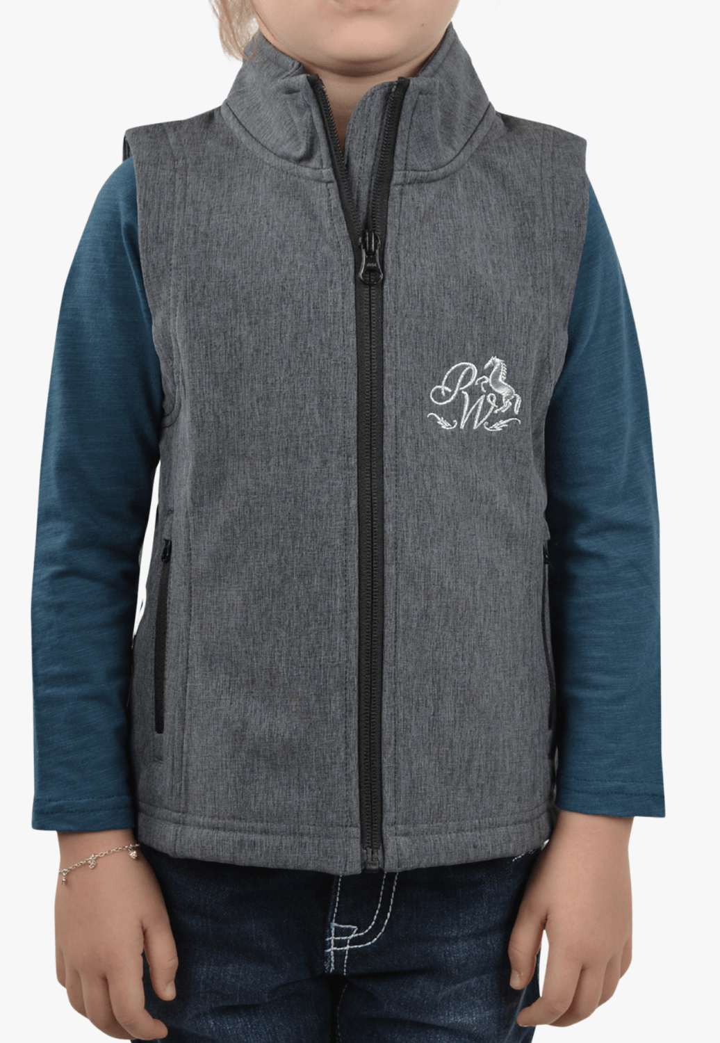 Pure Western CLOTHING-Girls Jackets Pure Western Girls Shirley Softshell Vest