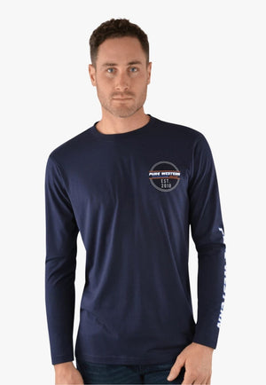 Pure Western CLOTHING-Mens Long Sleeve Shirts Pure Western Mens Ryde Long Sleeve T-Shirt