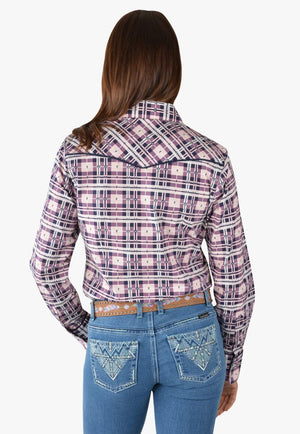 Pure Western CLOTHING-Womens Long Sleeve Shirts Pure Western Womens Victoria Long Sleeve Shirt