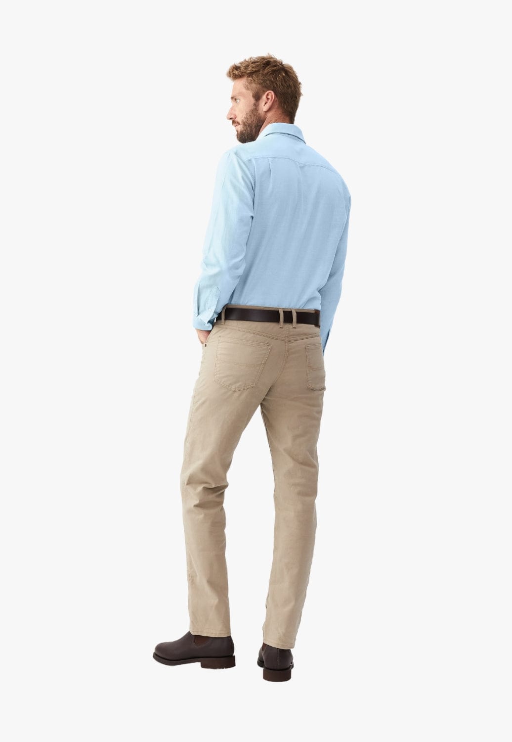 R.M. Williams CLOTHING-Mens Long Sleeve Shirts R.M. Williams Mens Bourke Shirt