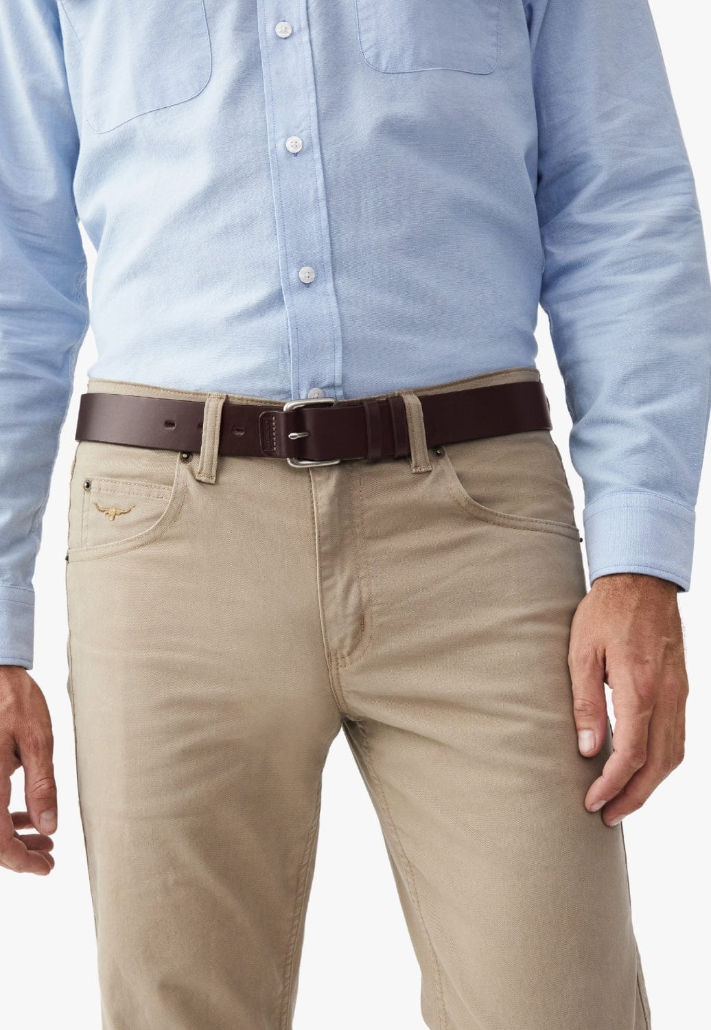 R.M. Williams CLOTHING-Mens Belts & Braces RM Williams 1 1/2inch Covered Buckle Belt