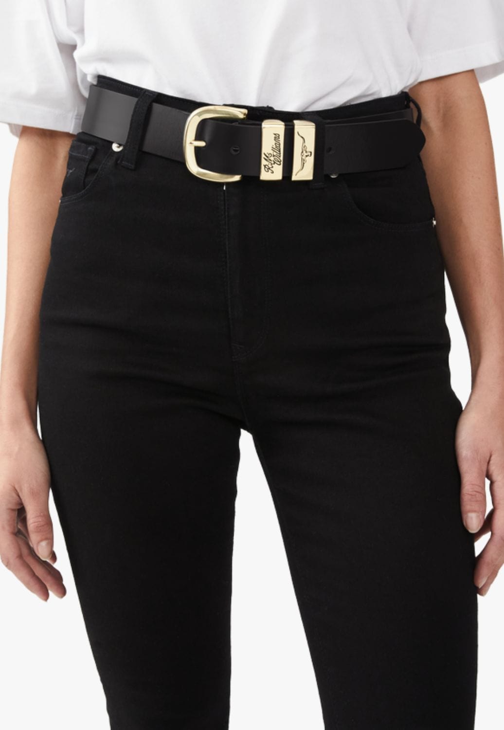 R.M. Williams CLOTHING-Mens Belts & Braces RM Williams Mens 3 Piece Solid Hide Belt