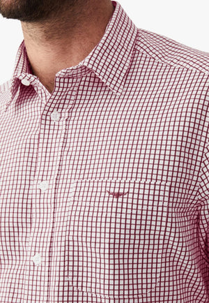 R.M. Williams CLOTHING-Mens Long Sleeve Shirts RM Williams Mens Collins Long Sleeve Shirt