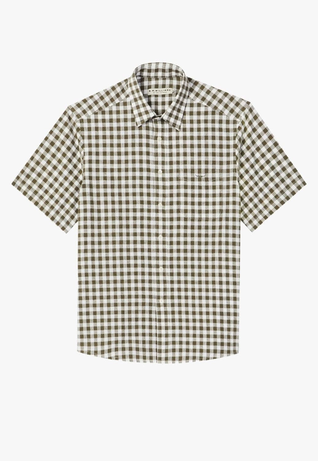 R.M. Williams CLOTHING-Mens Short Sleeve Shirts RM Williams Mens Hervey Short Sleeve Shirt