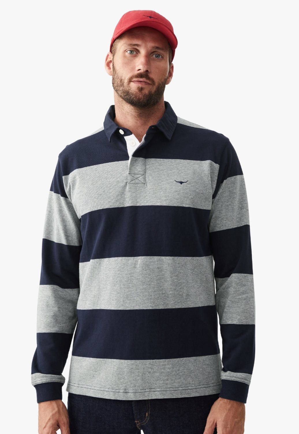 R.M. Williams CLOTHING-Mens Jerseys RM Williams Mens Tweedale Rugby