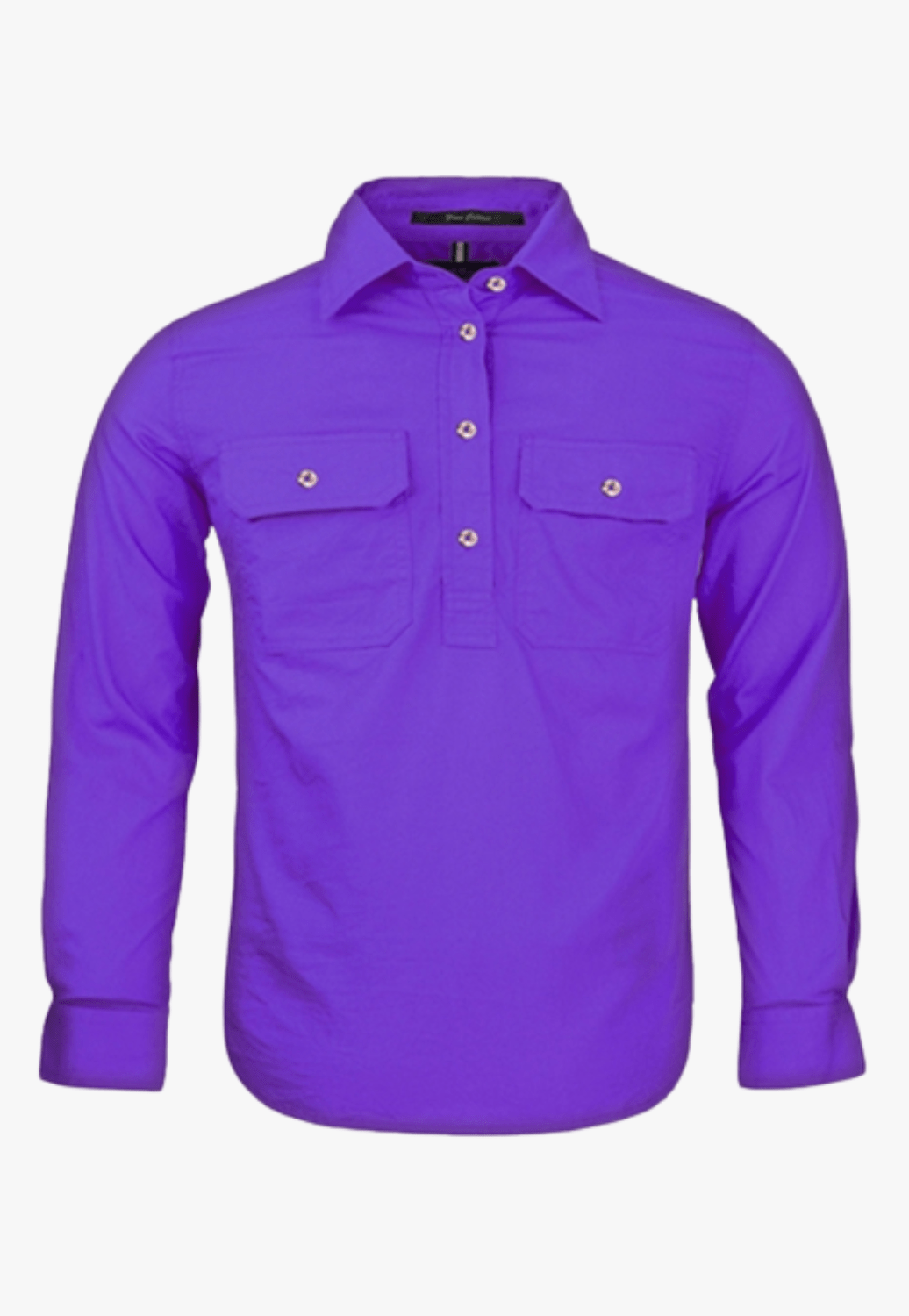 Ritemate CLOTHING-Boys Long Sleeve Shirts Pilbara Kids Closed Front Work Shirt RM400CF