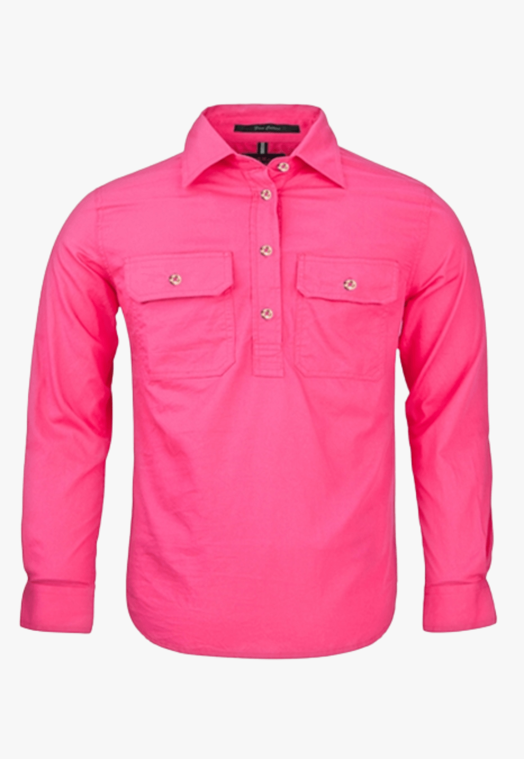 Ritemate CLOTHING-Boys Long Sleeve Shirts Pilbara Kids Closed Front Work Shirt RM400CF