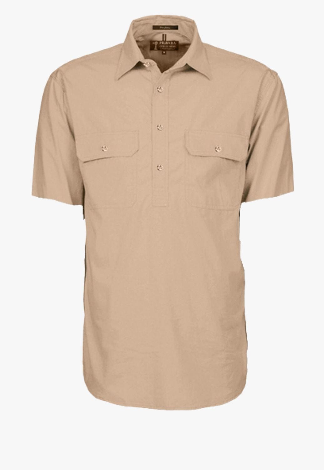 Ritemate WORKWEAR - Mens Shirts Pilbara Mens Closed Front Short Sleeve Work Shirt RM200CFS