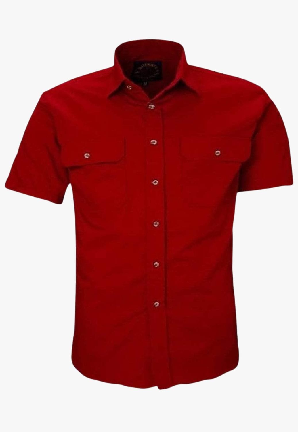 Ritemate WORKWEAR - Mens Shirts Pilbara Mens Open Front Short Sleeve Work Shirt RM500BTS