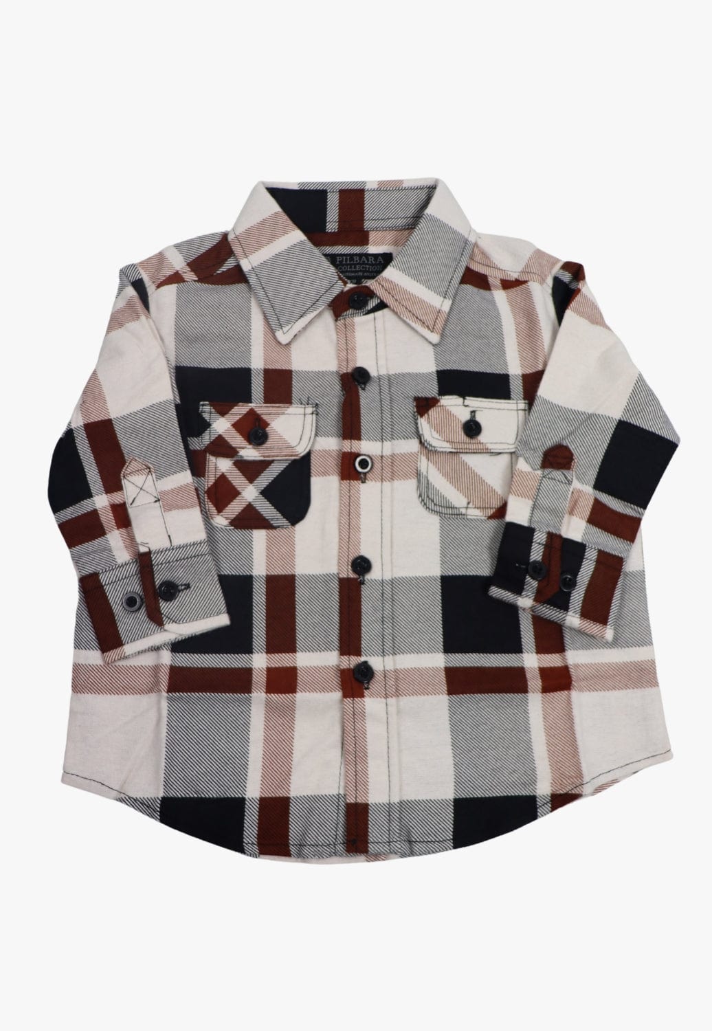 Ritemate CLOTHING-Kids Unisex Shirts Ritemate Kids Open Front Flannelette Shirt