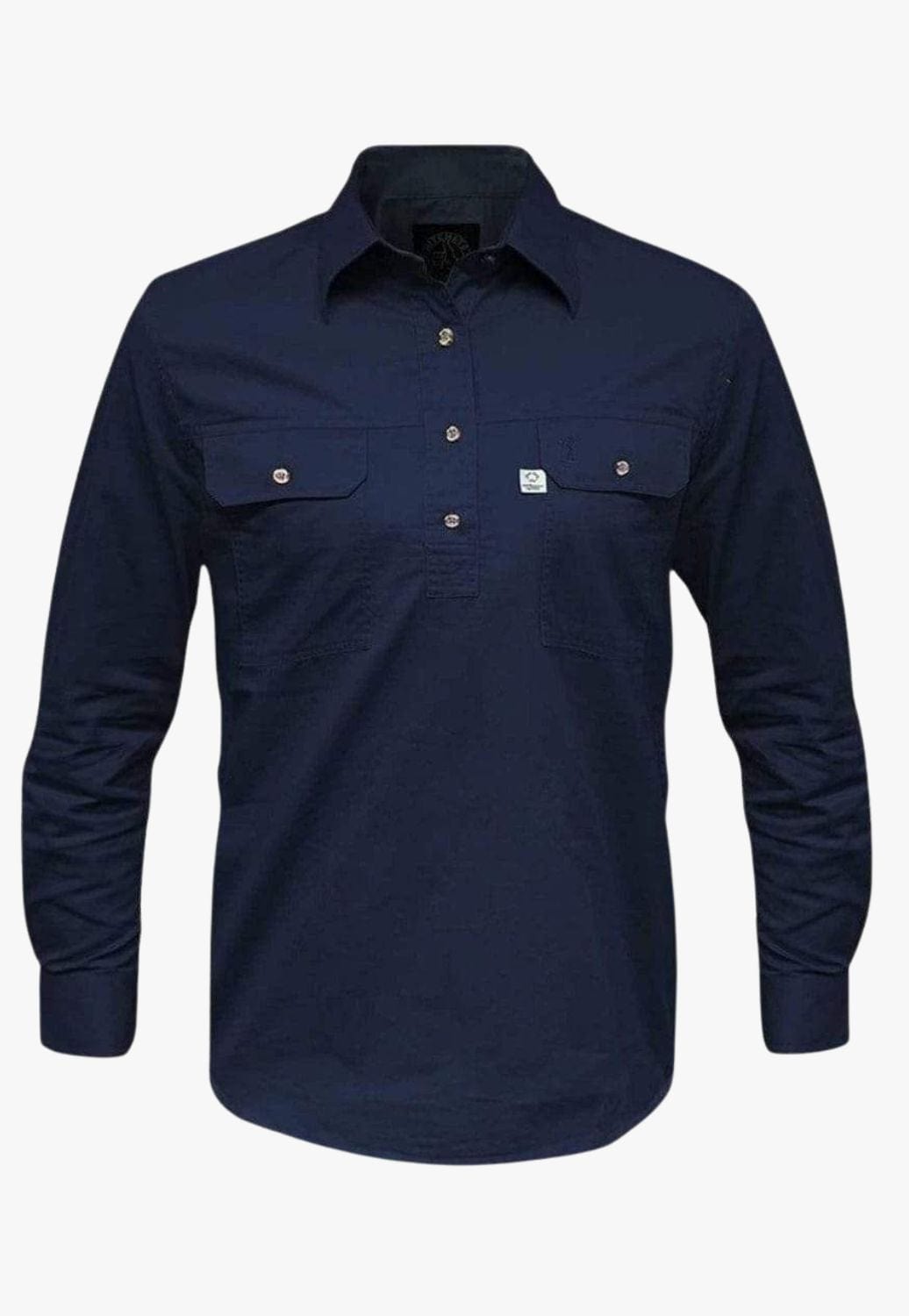 Ritemate WORKWEAR - Mens Shirts Ritemate Mens Closed Front Aus Cotton Shirt