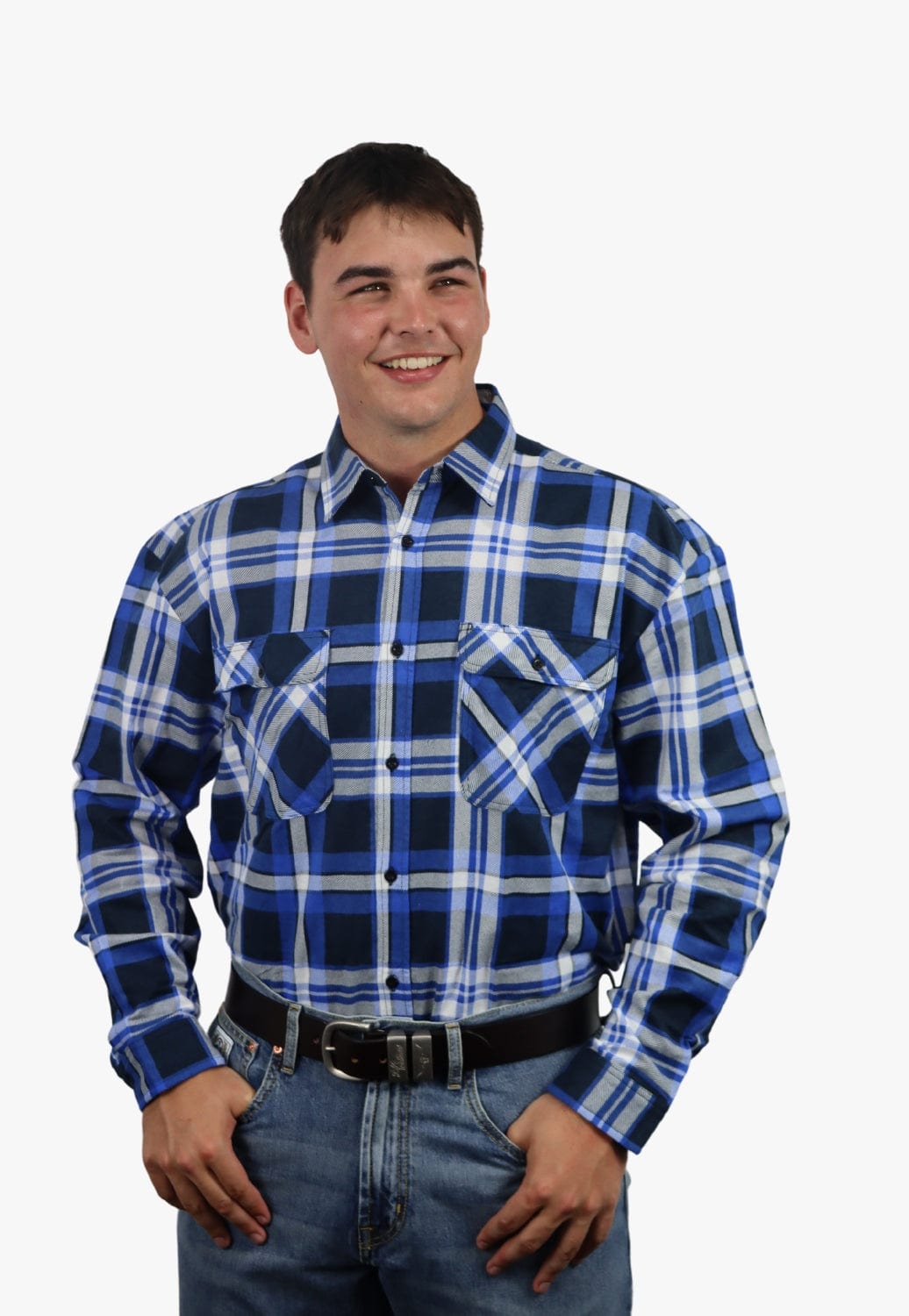 Ritemate WORKWEAR - Mens Shirts Ritemate Open Front Flanelette Shirt
