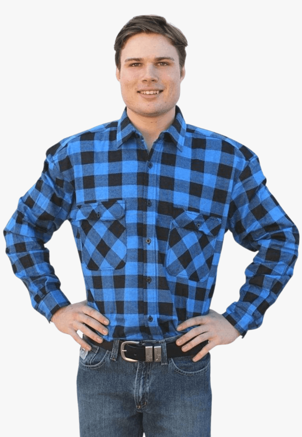 Ritemate WORKWEAR - Mens Shirts Ritemate Open Front Flannelette Shirt RM123FOF