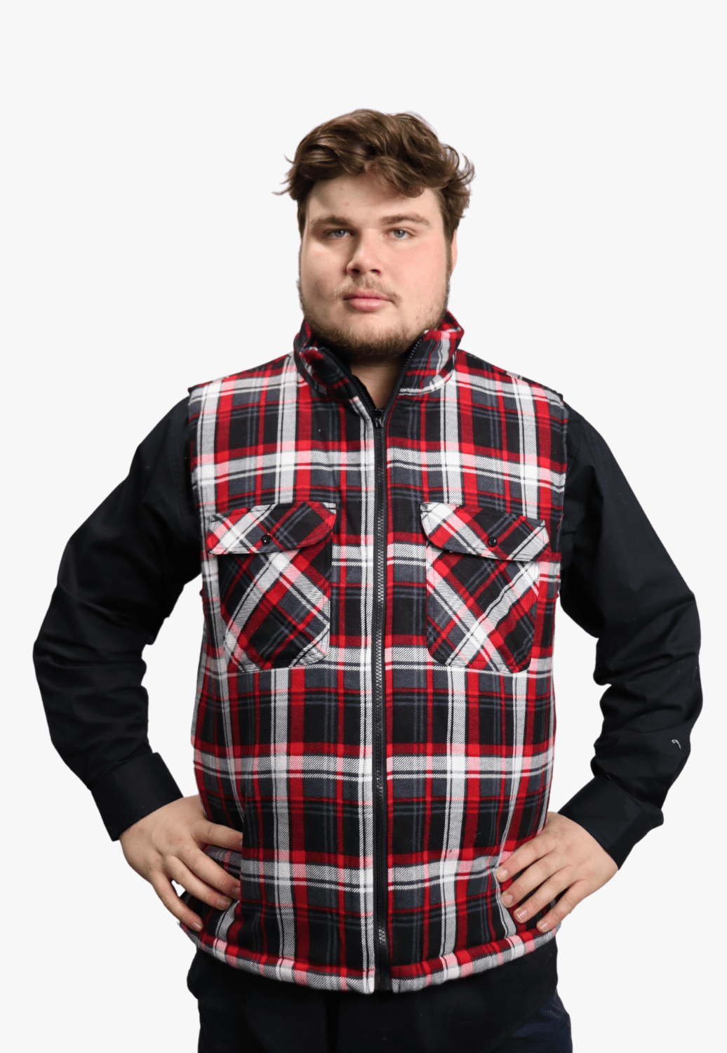 Ritemate WORKWEAR - Mens Jackets Ritemate Zipper Flannelette Quilted Vest