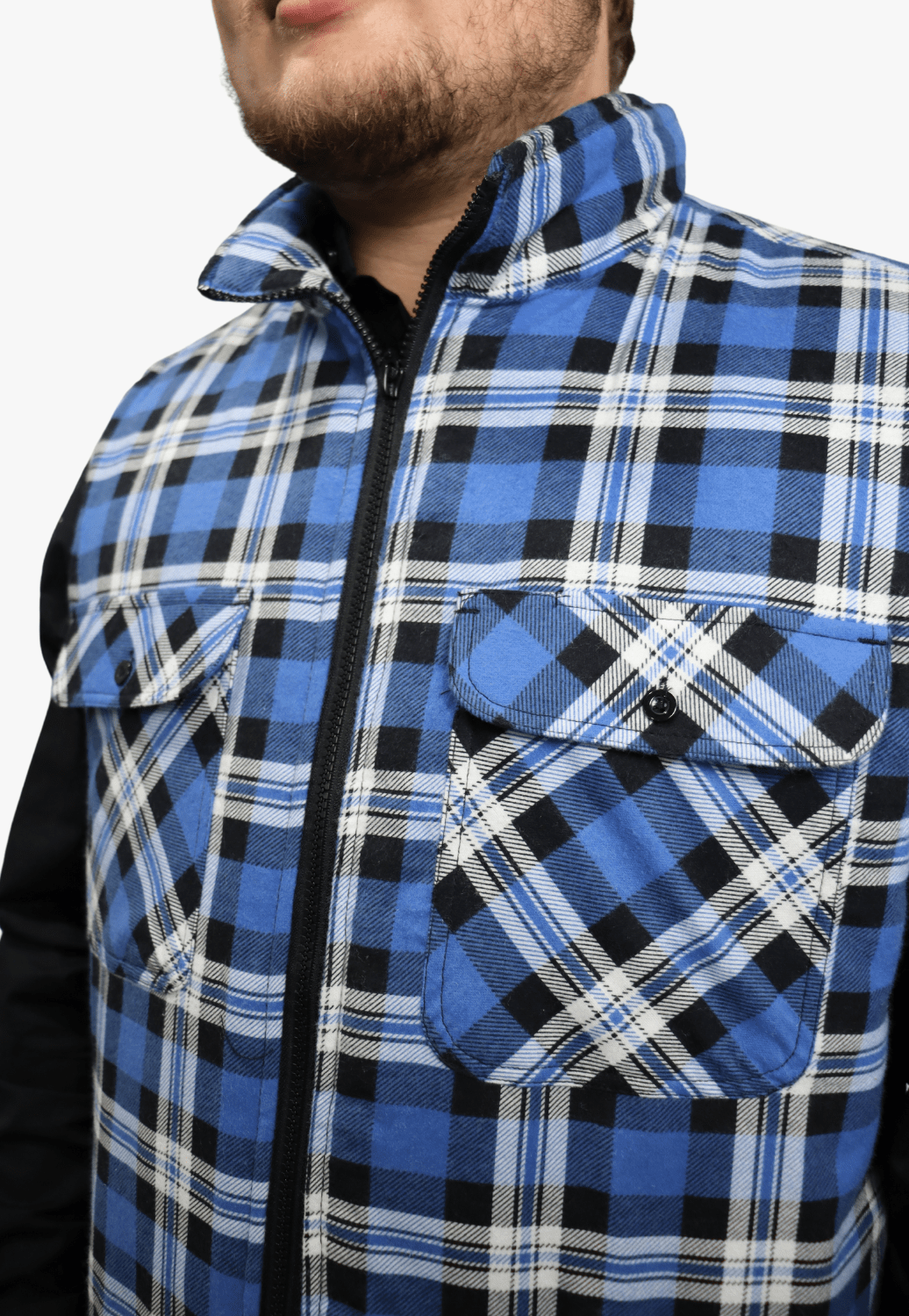 Ritemate WORKWEAR - Mens Jackets Ritemate Zipper Flannelette Quilted Vest