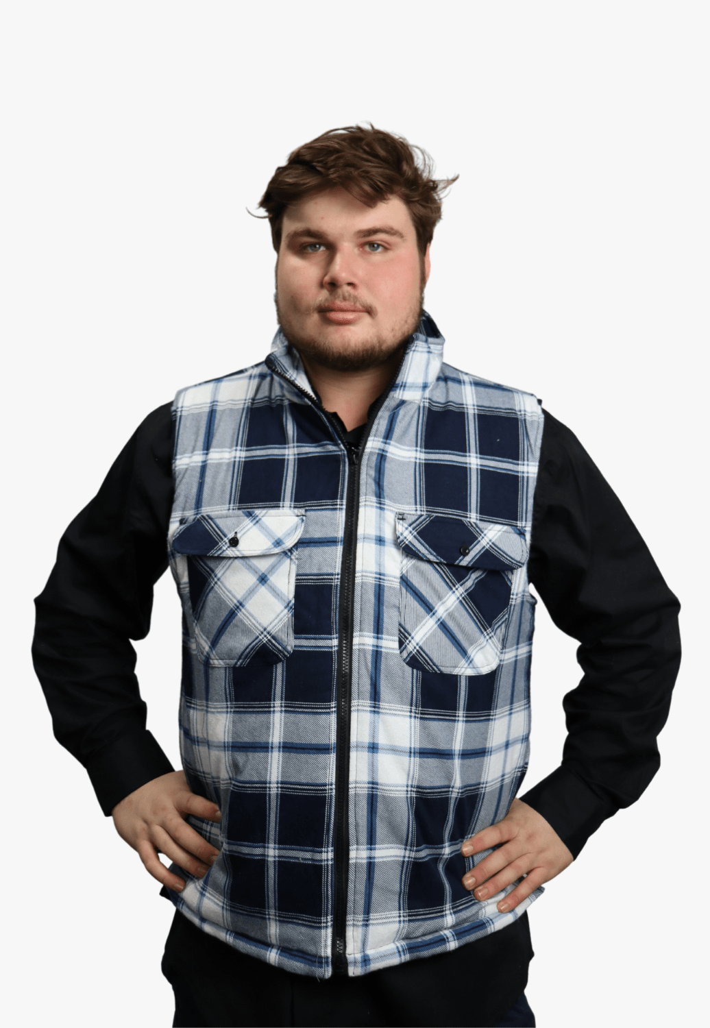 Ritemate WORKWEAR - Mens Jackets Ritemate Zipper Flannelette Quilted Vest