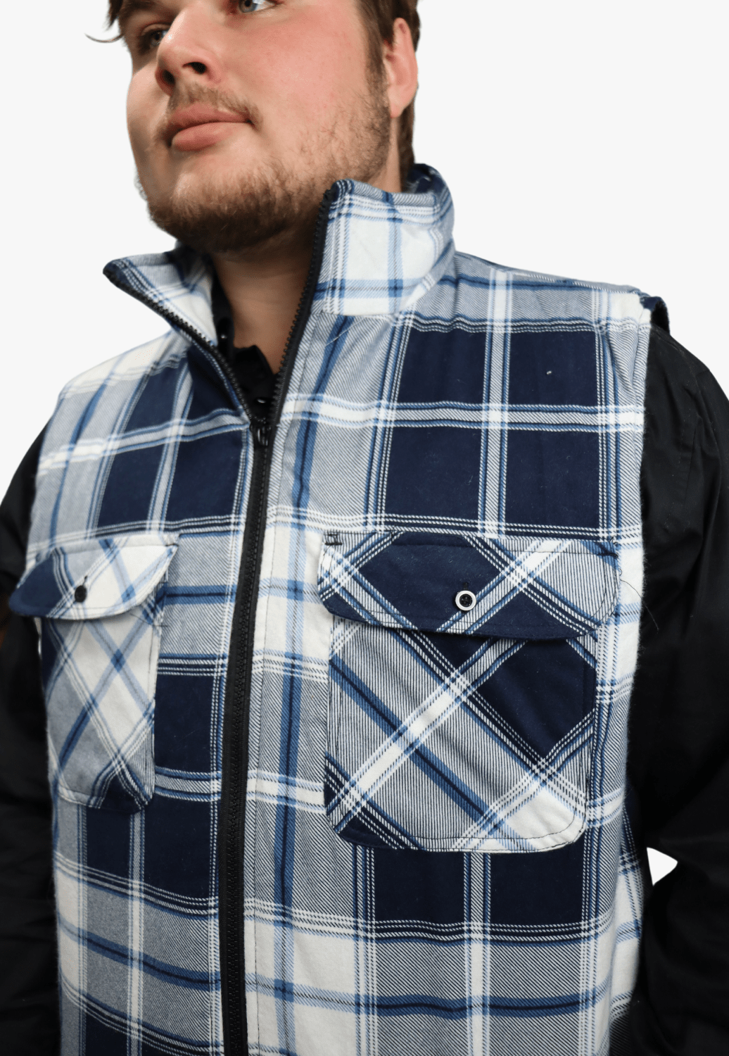 Ritemate WORKWEAR - Mens Jackets Ritemate Zipper Flannelette Quilted Vest