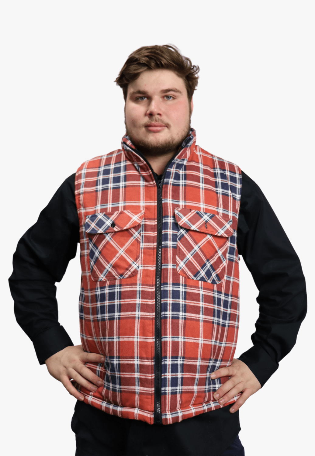 Ritemate WORKWEAR - Mens Jackets Ritemate Zipper Flannelette Quilted Vest