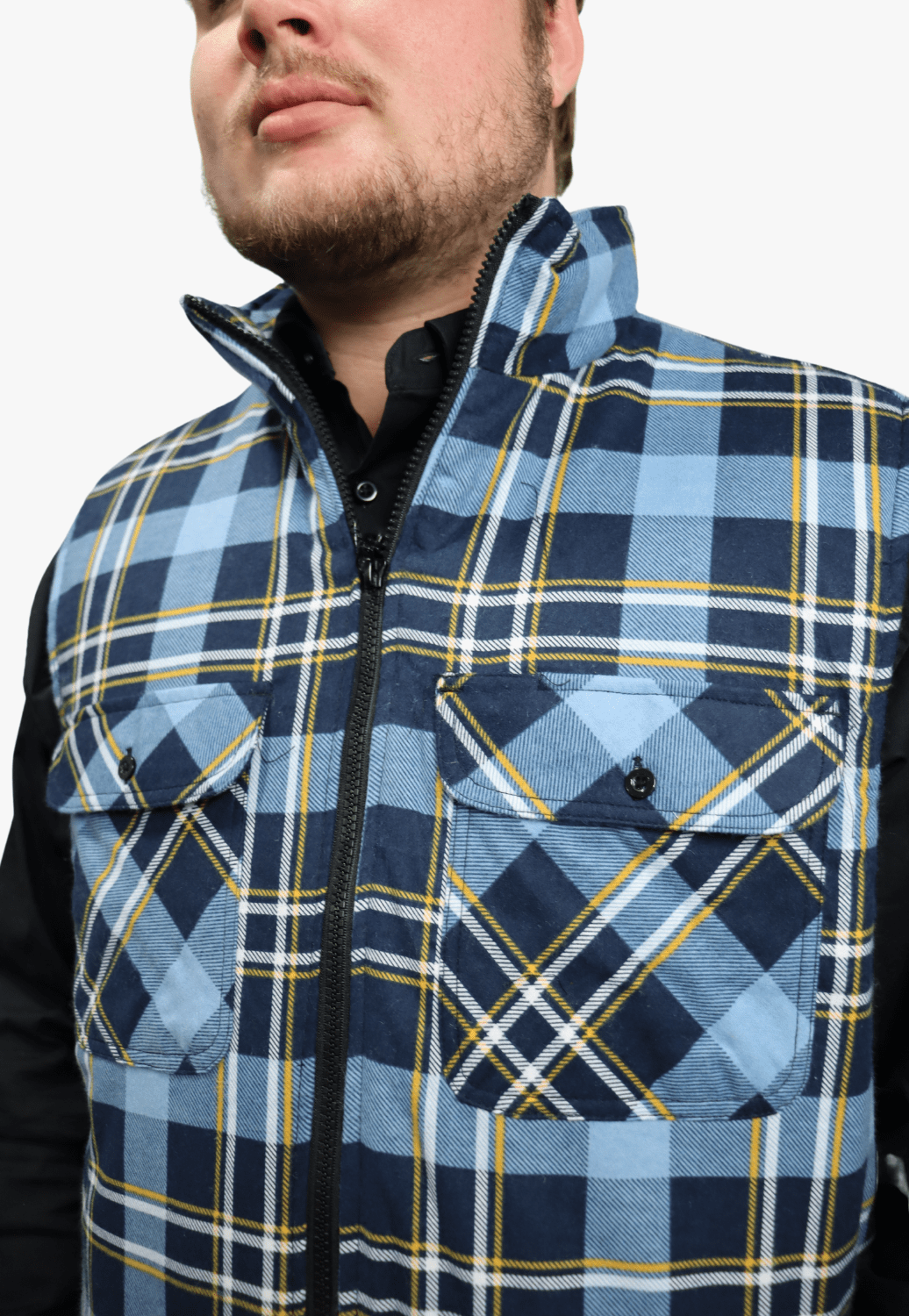 Ritemate WORKWEAR - Mens Jackets Ritemate Zipper Flannelette Quilted Vest