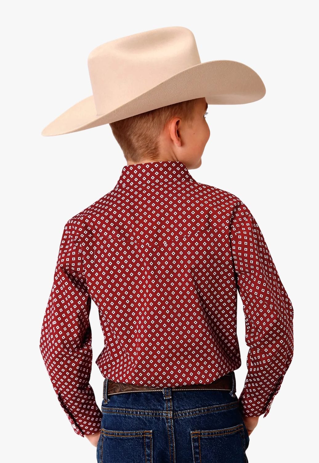 Roper CLOTHING-Boys Long Sleeve Shirts Roper Boys Amarillo Collection Long Sleeve Shirt