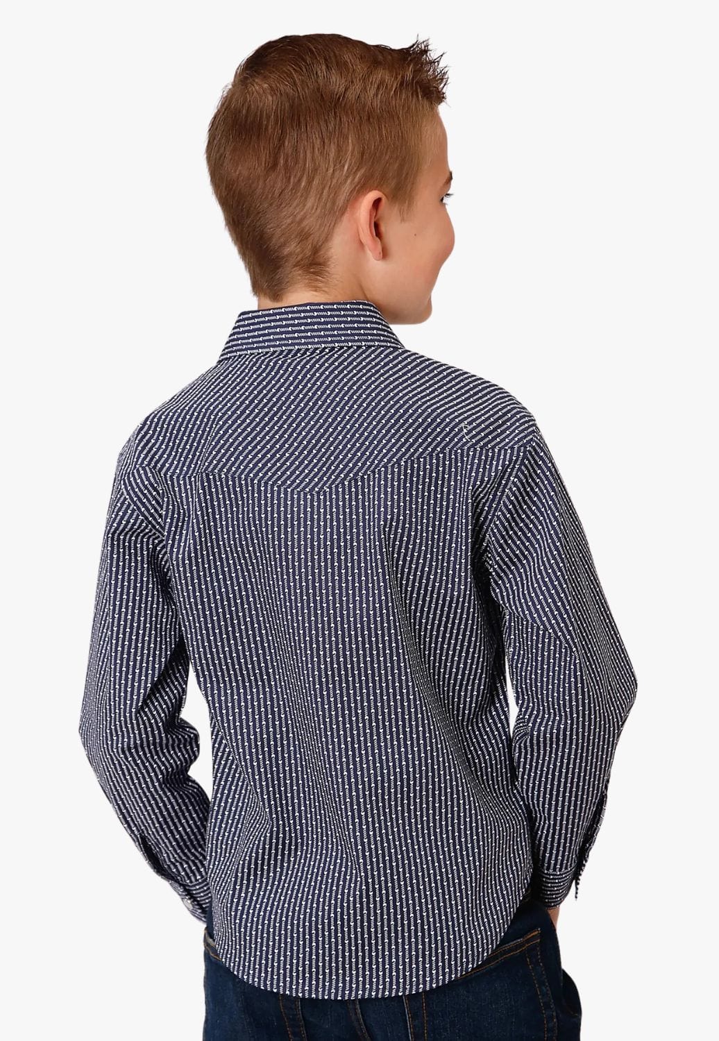 Roper CLOTHING-Boys Long Sleeve Shirts Roper Boys Amarillo Collection Long Sleeve Shirt