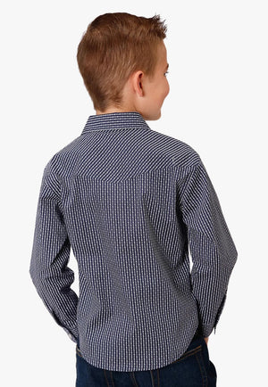 Roper CLOTHING-Boys Long Sleeve Shirts Roper Boys Amarillo Collection Long Sleeve Shirt